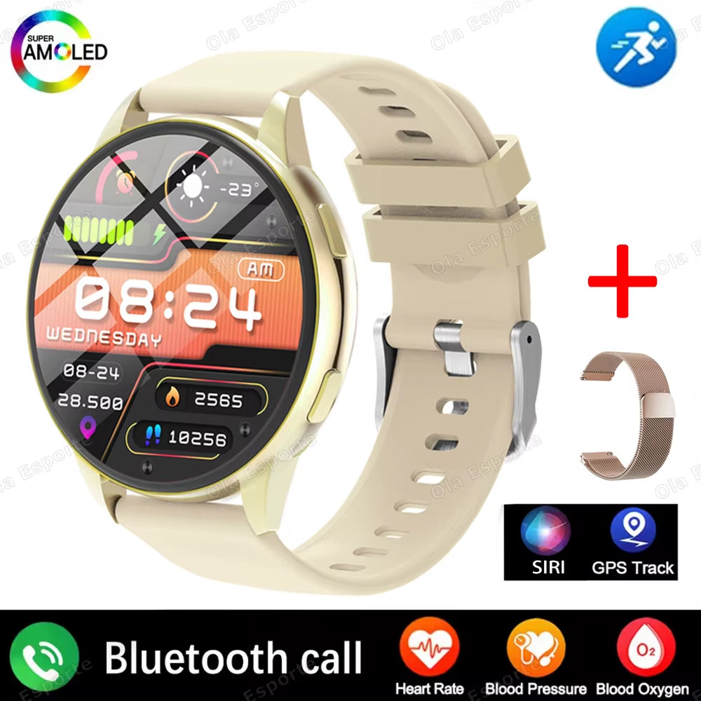 Bluetooth Call Smart Watch 1.5'' Women Custom Dials Smartwatch Waterproof Music Watches HD Full Touch Bracelet Clock for Samsung