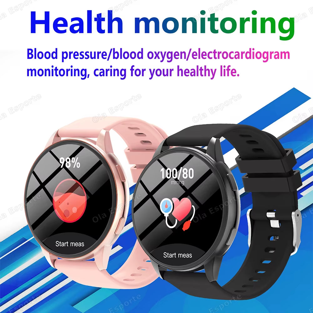 Bluetooth Call Smart Watch 1.5'' Women Custom Dials Smartwatch Waterproof Music Watches HD Full Touch Bracelet Clock for Samsung