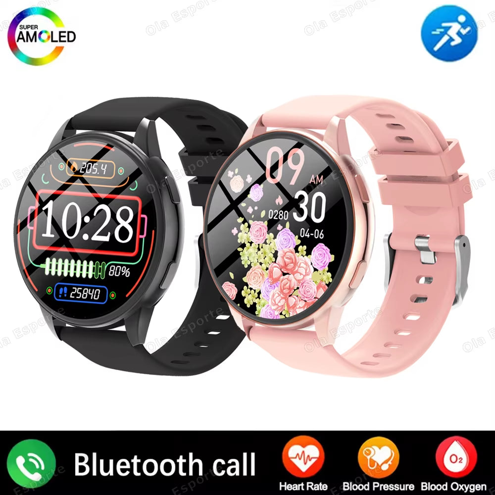 Bluetooth Call Smart Watch 1.5'' Women Custom Dials Smartwatch Waterproof Music Watches HD Full Touch Bracelet Clock for Samsung