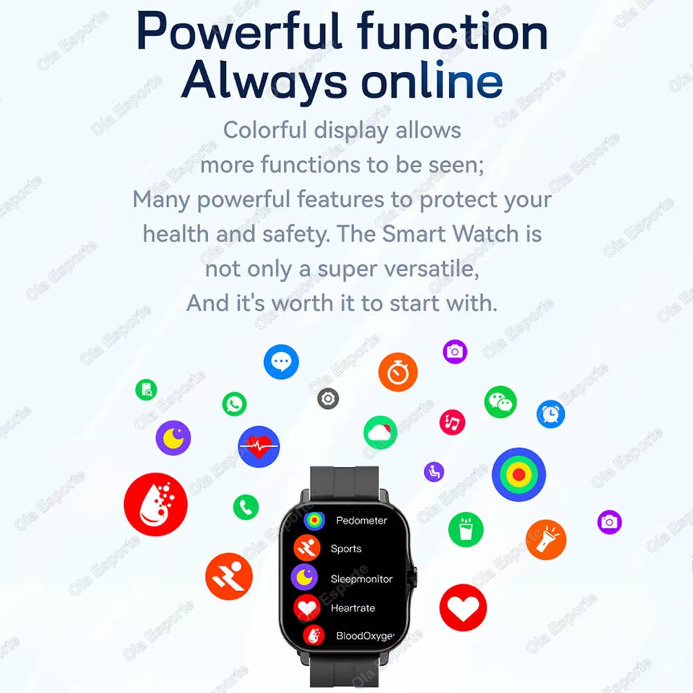 For Xiaomi Smart Watch Women Men Lady Gift Sport Fitness Watches Heart Rate Monitor Waterproof Smartwatch for Phones Android IOS