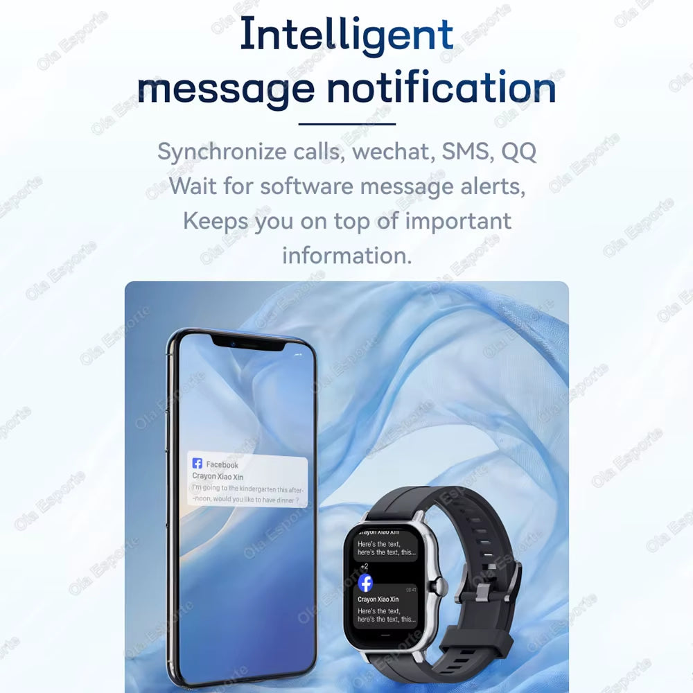 For Xiaomi Smart Watch Women Men Lady Gift Sport Fitness Watches Heart Rate Monitor Waterproof Smartwatch for Phones Android IOS