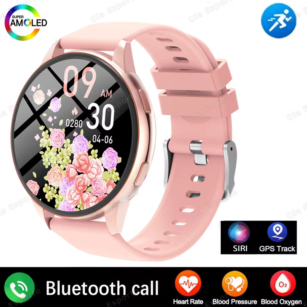 Bluetooth Call Smart Watch 1.5'' Women Custom Dials Smartwatch Waterproof Music Watches HD Full Touch Bracelet Clock for Samsung