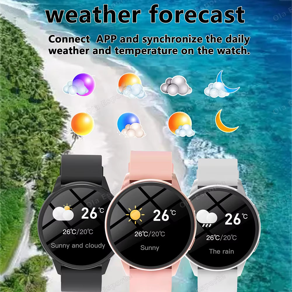 Bluetooth Call Smart Watch 1.5'' Women Custom Dials Smartwatch Waterproof Music Watches HD Full Touch Bracelet Clock for Samsung