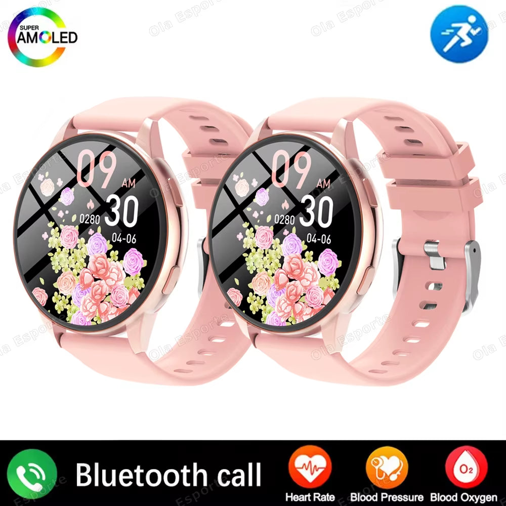 Bluetooth Call Smart Watch 1.5'' Women Custom Dials Smartwatch Waterproof Music Watches HD Full Touch Bracelet Clock for Samsung