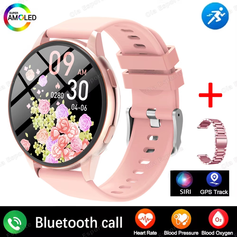 Bluetooth Call Smart Watch 1.5'' Women Custom Dials Smartwatch Waterproof Music Watches HD Full Touch Bracelet Clock for Samsung
