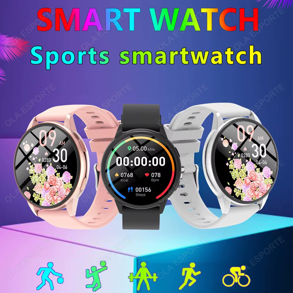 Bluetooth Call Smart Watch 1.5'' Women Custom Dials Smartwatch Waterproof Music Watches HD Full Touch Bracelet Clock for Samsung