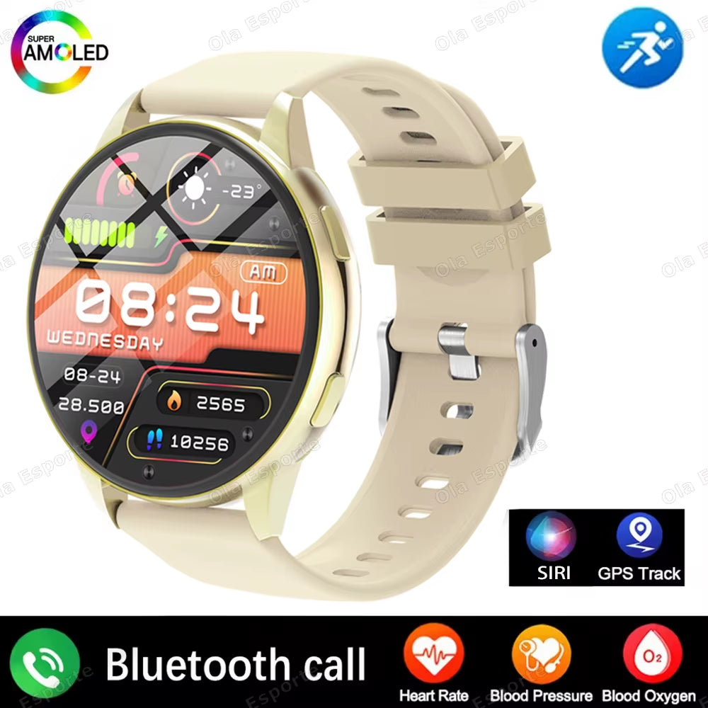 Bluetooth Call Smart Watch 1.5'' Women Custom Dials Smartwatch Waterproof Music Watches HD Full Touch Bracelet Clock for Samsung