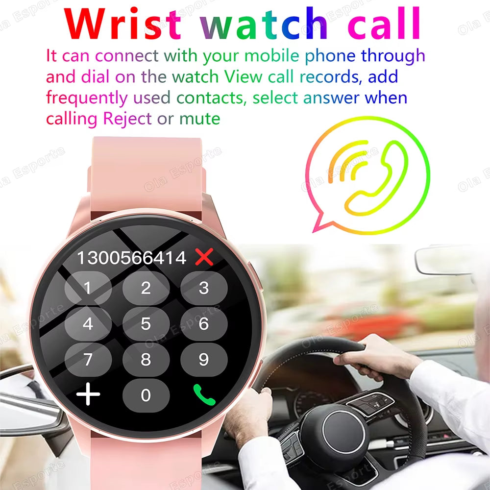 Bluetooth Call Smart Watch 1.5'' Women Custom Dials Smartwatch Waterproof Music Watches HD Full Touch Bracelet Clock for Samsung