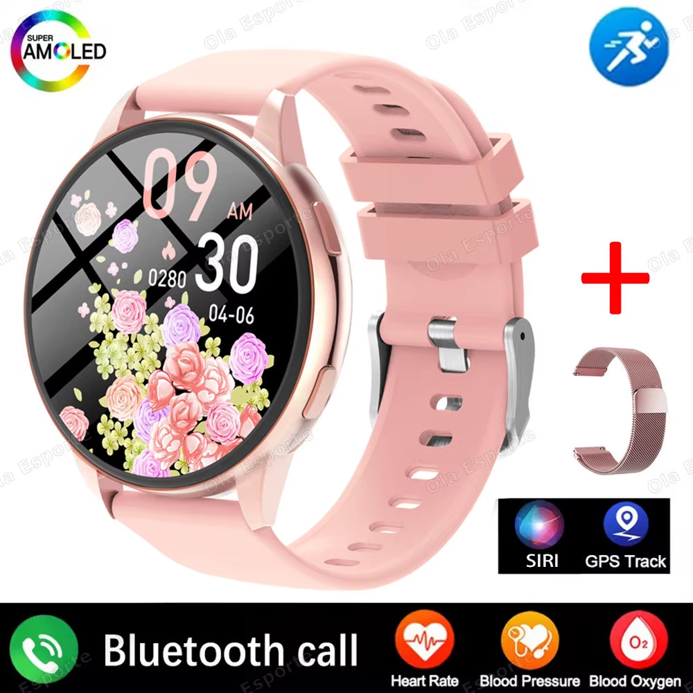 Bluetooth Call Smart Watch 1.5'' Women Custom Dials Smartwatch Waterproof Music Watches HD Full Touch Bracelet Clock for Samsung